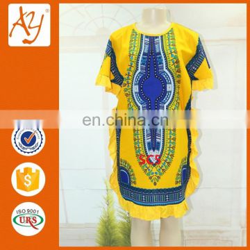 Wholesale thailand dashiki shirt women cotton fitted dashiki 2016 african wax dress