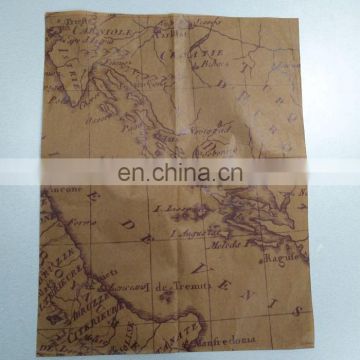Hot sale 70*50cm brown tissue paper custom logo print
