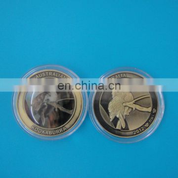 3D Australian Kookaburra Bird And Printing Bird Design Antique Gold Coin
