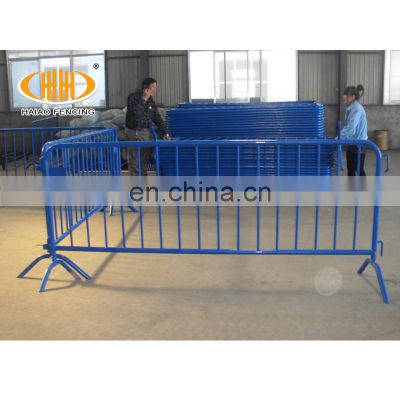 Best quality metal pipe blue crowd control fence