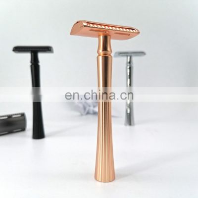 Women Lady Reusable Colorful Metal Straight Shaving Safety Razor