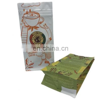 eco friendly wholesale aluminum foil coffee beans packaging bags side gusset with degassing valve