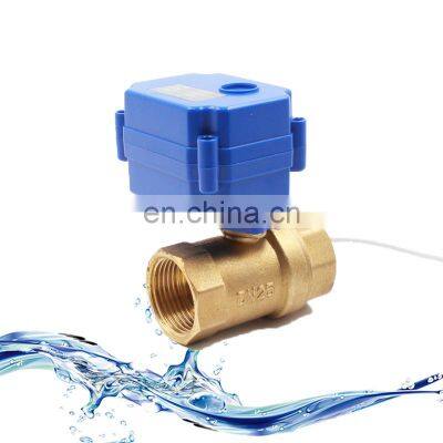 2/3 wires  DN15 dn20 dn25 DN32 2way  control electric brass plastic ss304/316 motorized ball valve
