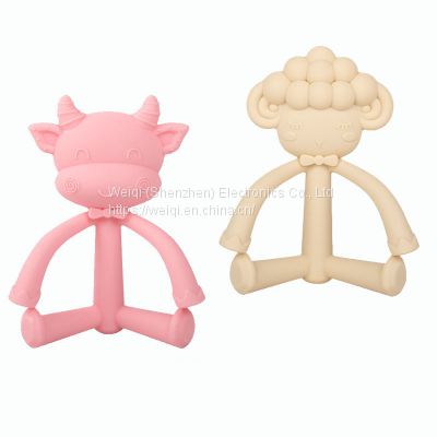 Baby Teether Toys Teething Cow Sheep Teething Toy by Weiqi