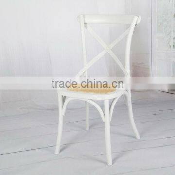 RCH-4001-9 white wedding chair x back wood dining chair