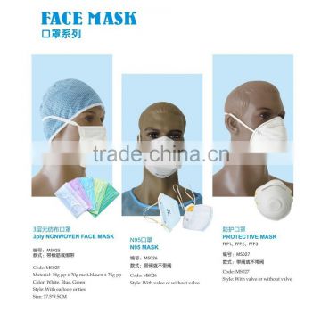Disposable non-woven face mask