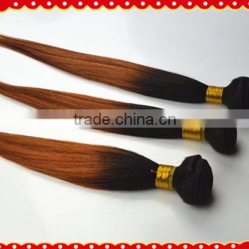 2013 Top quality brazilian cheap ombre hair extension , two tone ombre remy hair