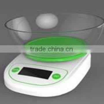 Robust single point load cell white digital scale kitchen with PS bowl