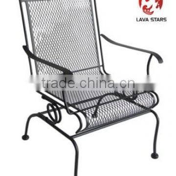 Wrought Iron High Back Motion Chair patio furniture