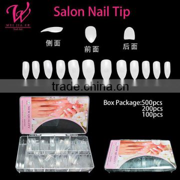 Artificial nail tip nature white clear color full cover nail tips 500pcs per bag package wholesale price                        
                                                Quality Choice