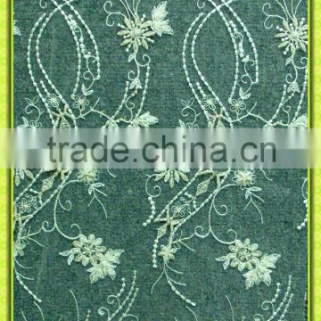 Embroiedered lace fabric CA068B