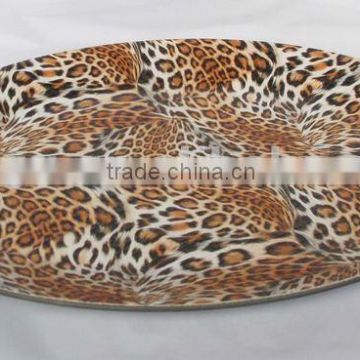 PP plastic plate with leather