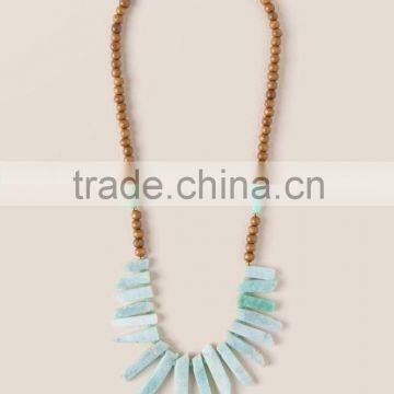 LUXE COLLECTION RAW STONE CHIP STATEMENT NECKLACE