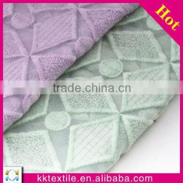 2014 Newest design embroidered organza wholesale organza fabric for garment dress