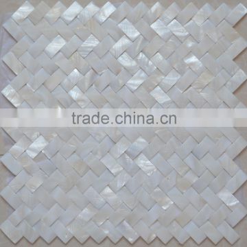 Herringbone Pattern Convex freshwater shell mosaic tile,bathroom tile