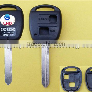 Blank 2 Button Remote Key Case for Toyota Corolla Camry Prado RAV4 FOB Shell TOY47 blade