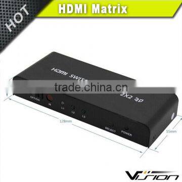 Vision high speed gold plated 1080p 2x2 HDMI switch splitter