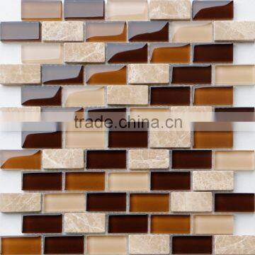 2016 Customized Design Glass and Stone Mixed Mosaic Tile GS252