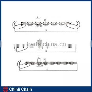 DIN5685 Standard Link chain with C hook,High Quality cargo lashing chain with C hook