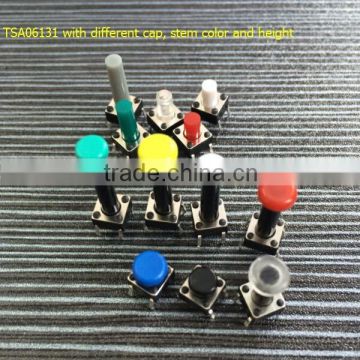 China Manufacturer Khan Quality smd rubber 6*6 tact switches