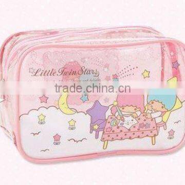 China manufacturer zipper top PVC makeup bag