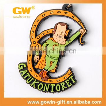 Custom promotional rubber cartoon Characters key chain