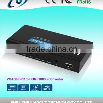 Hot sale VGA/YPBPR to HDMI converter (Upscaler)