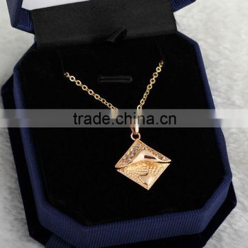 2014 fashion gold plated germanium statement pendant necklace jewelry(AM-D0264-J-B)