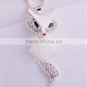 New fashionable for young lady diamante smart sex fox necklace
