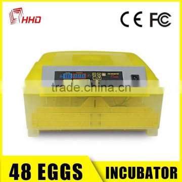 HHD CE Approved automatic mini 48eggs incubators for hatching eggs used for sale