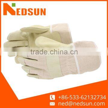 Regular pigskin safety working split leather gloves