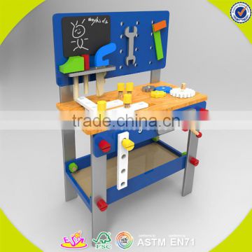 2017 wholesale kids wooden toy workbench new design baby wooden toy workbench cheap children wooden toy workbench W03D076A