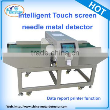Data report print function touch screen conveyor needle detector