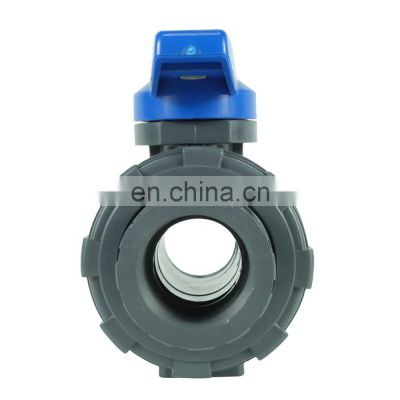 DKV China Supplier Manufacturing Plastic Grey color Female/Male UPVC/CPVC ball valve