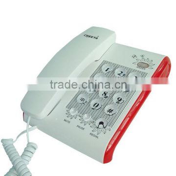 Cheap office corded telephone transparent buttons