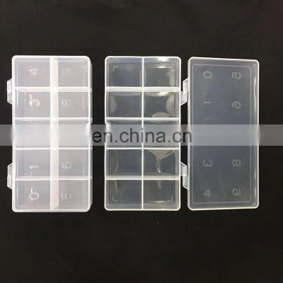 Wholesale High Quality 500PCS Plastic Clear Half Transparent Nail Art Tip Cell Empty Storage Box Case Manicure Tool With Number
