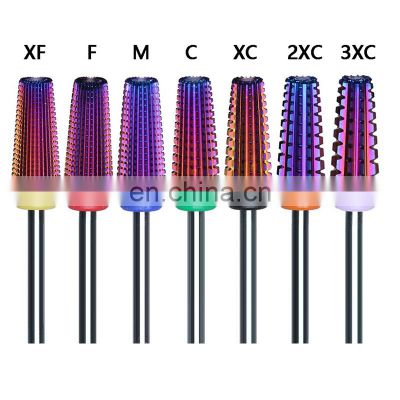 High Quality 5 in1 Tapered Carbide Nail Drill Bit With Cut 3/32