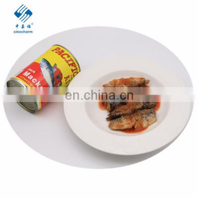 Sinocharm Seafood Canned Mackerel In Tomato Sauce With Tins Package