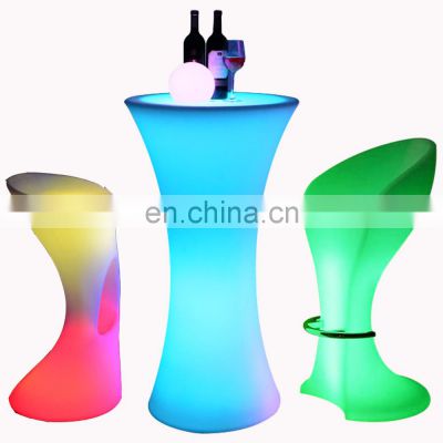 rgb colors glowing party nightclub sofas bar tables outdoor furniture plastic party bar tables hookah lounge furniture