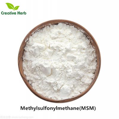 Factory supply Food grade nutrional ingredient Methylsulfonylmethane(MSM) 99.8% CAS NO.67-71-0