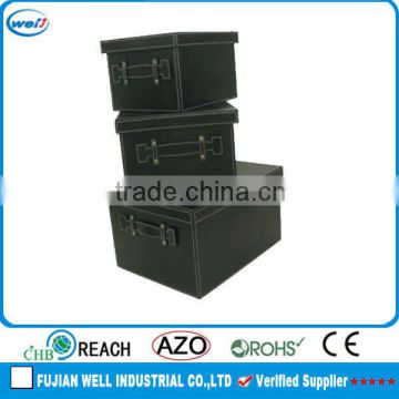 Hot Sale PU leather Large Storage Box With Lid