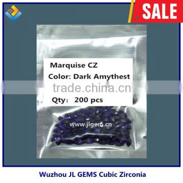 Fashion Amethyst Marquise Shape cz/cubic zirconia of made in China