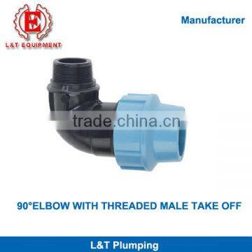 PP Threaded Fitting Male Elbow For Water Pipe