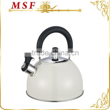 MSF-2840-white professional industrial tea kettle 2.5L stainless steel whistling kettle