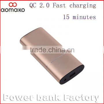 PA-301 2016 New design Fast charging QC2.0 Protable power bank 6000mah alloy power bank