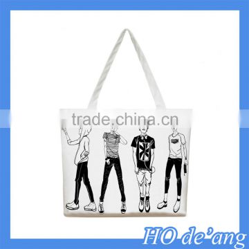Hogift Log Custom women shoulder bag canvas messenger bag