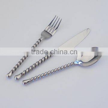 24pcs Handmade Twist handle Cutlery Set 9006