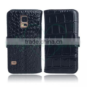 OEM Factory Black PU Leather Folio Case for Samsung Galaxy S4