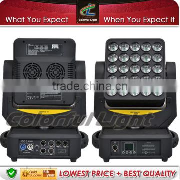 Rotate continuously technology RGBW LED beam wash matrix moving head light