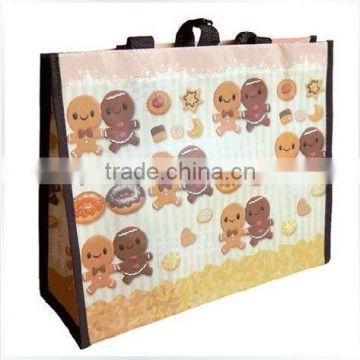 High quality pp shopping bag with ribbon handle